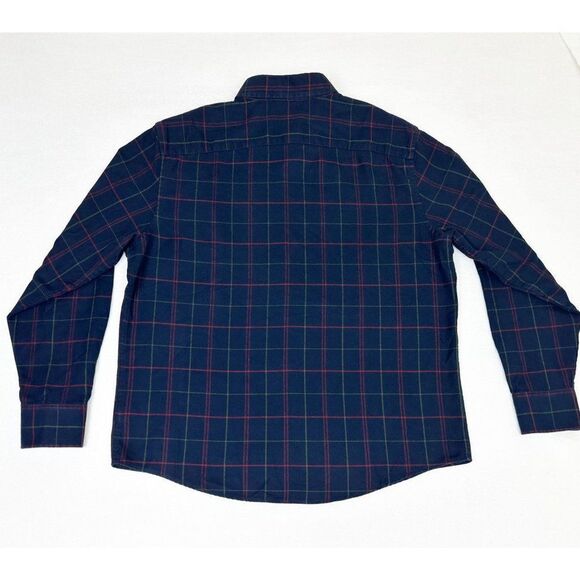 Untuckit Shirt XL Blue Plaid Flannel Long Sleeve Button Front - Picture 2 of 7